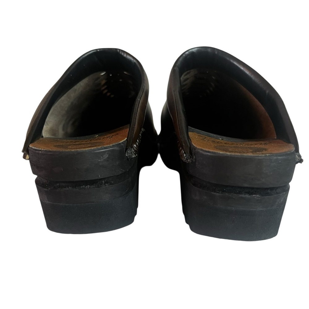Troentorp Wright brown braided leather clogs - size 39 - Picture 10 of 10